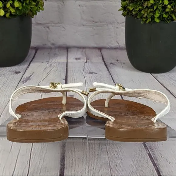 Kate Spade Charles Vacchetta White Sandals