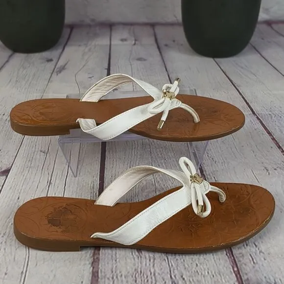 Kate Spade Charles Vacchetta White Sandals