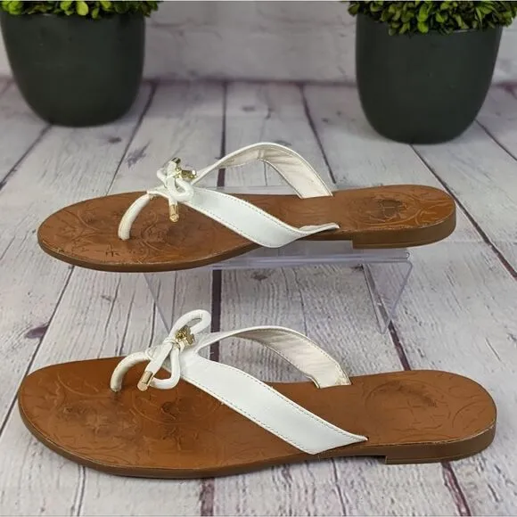 Kate Spade Charles Vacchetta White Sandals