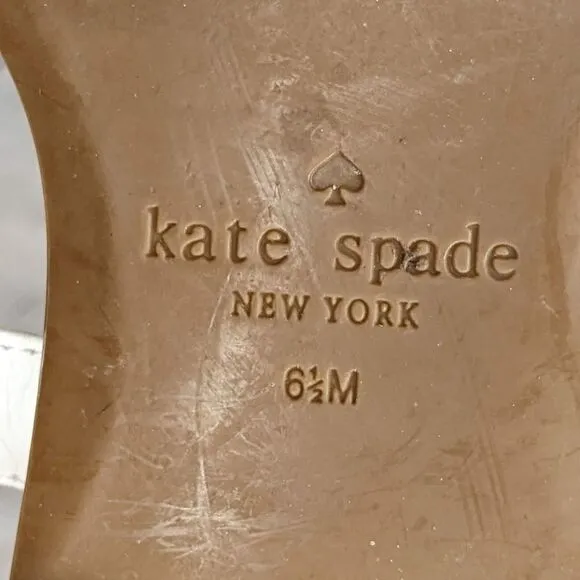 Kate Spade Charles Vacchetta White Sandals