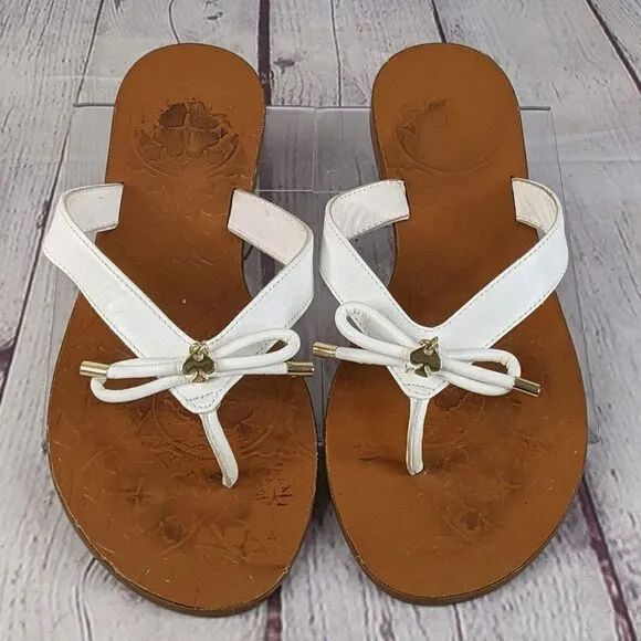 Kate Spade Charles Vacchetta White Sandals