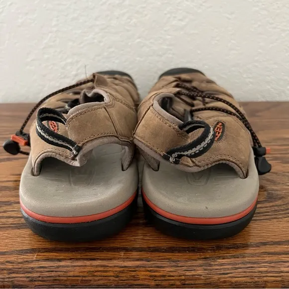 KEEN 1248 Kreek Brown Nubuck Leather Gladiator Hiking Water Shoe Sandals Size 11