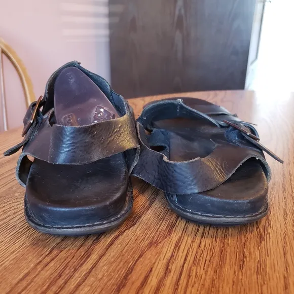 Keen Black Leather Sandals Gladiator Comfort 10.5