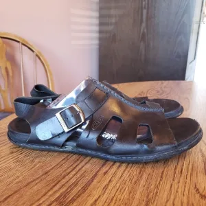 Keen Black Leather Sandals Gladiator Comfort 10.5