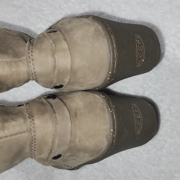 Keen Brown Nubuck Tall Wedge Boots Women's Boots Size 6.5