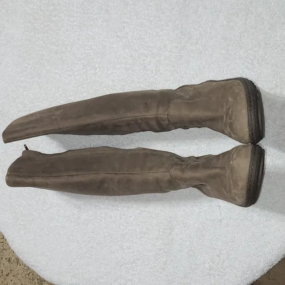 Keen Brown Nubuck Tall Wedge Boots Women's Boots Size 6.5