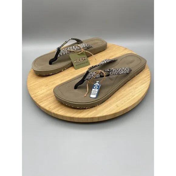 Keen Flip Flops Womens 8 Harvest Sandals Brown Open Toe Casual Comfort Woven