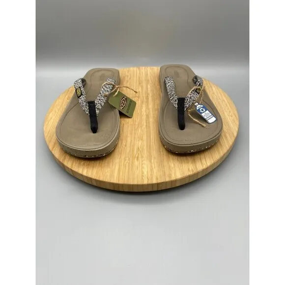 Keen Flip Flops Womens 8 Harvest Sandals Brown Open Toe Casual Comfort Woven