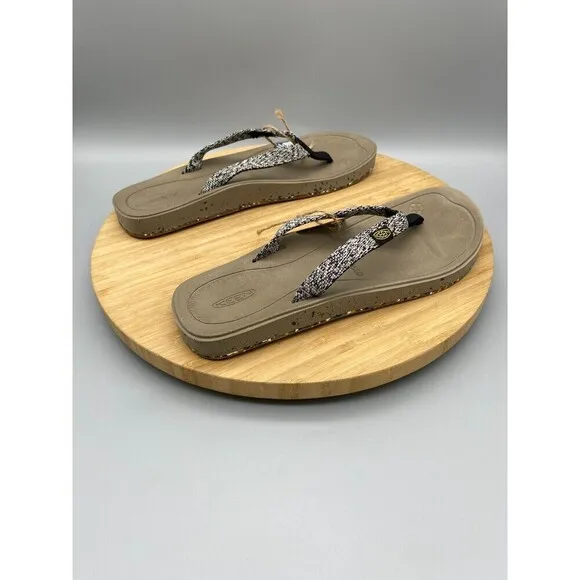Keen Flip Flops Womens 8 Harvest Sandals Brown Open Toe Casual Comfort Woven