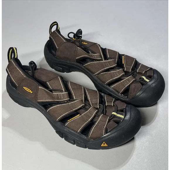 Keen Newport H2 Sandals Mens 9 Water Hiker Slip On Shoes Brown &amp; Yellow