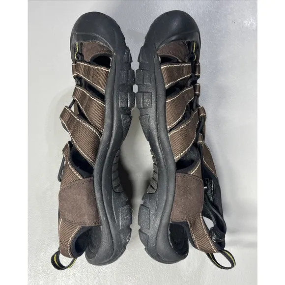 Keen Newport H2 Sandals Mens 9 Water Hiker Slip On Shoes Brown &amp; Yellow