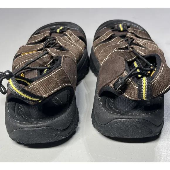 Keen Newport H2 Sandals Mens 9 Water Hiker Slip On Shoes Brown &amp; Yellow