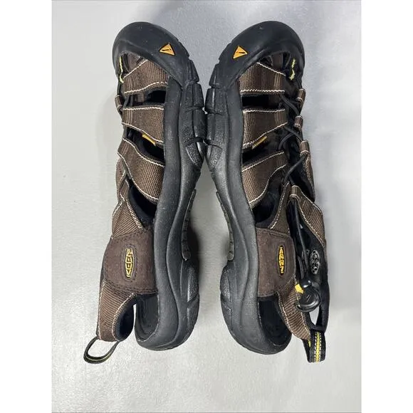 Keen Newport H2 Sandals Mens 9 Water Hiker Slip On Shoes Brown &amp; Yellow