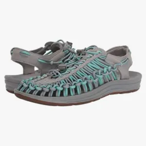 Keen Uneek Women’s Sandals Teal Gray Paracord Bungee Water Sport Hiking Size 8