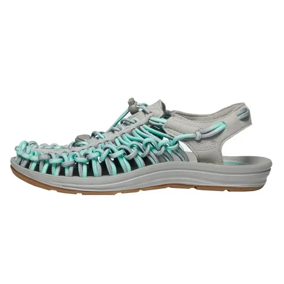 Keen Uneek Women’s Sandals Teal Gray Paracord Bungee Water Sport Hiking Size 8