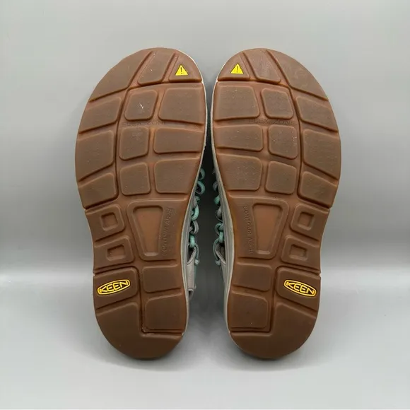 Keen Uneek Women’s Sandals Teal Gray Paracord Bungee Water Sport Hiking Size 8