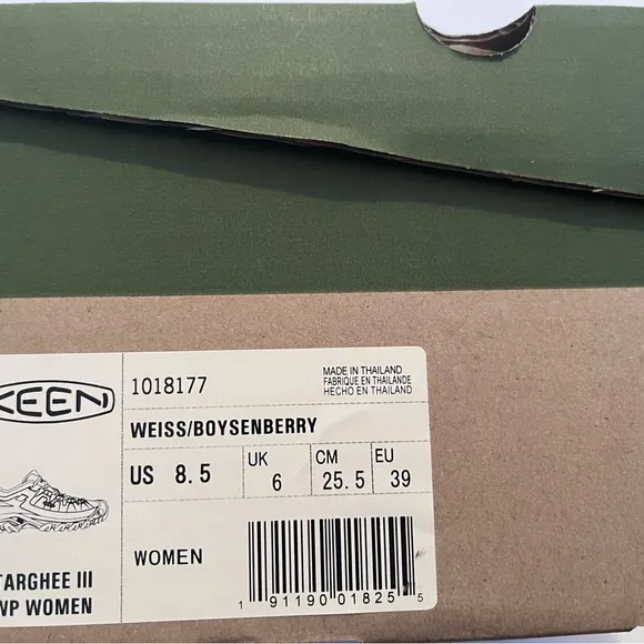 KEEN Weiss &amp; Boysenberry Targhee 111 Waterproof Leather Hiking Shoes.