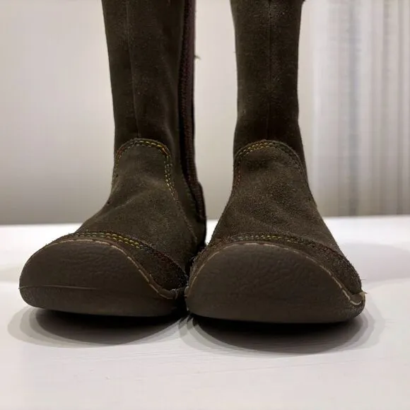 Kid's KEEN Punky‎ Brown Leather Suede Tall Boots US Size 9