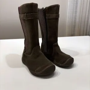 Kid's KEEN Punky‎ Brown Leather Suede Tall Boots US Size 9