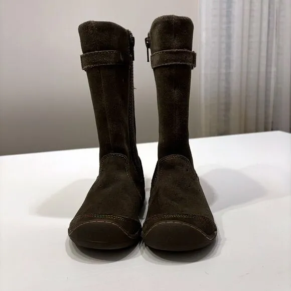 Kid's KEEN Punky‎ Brown Leather Suede Tall Boots US Size 9