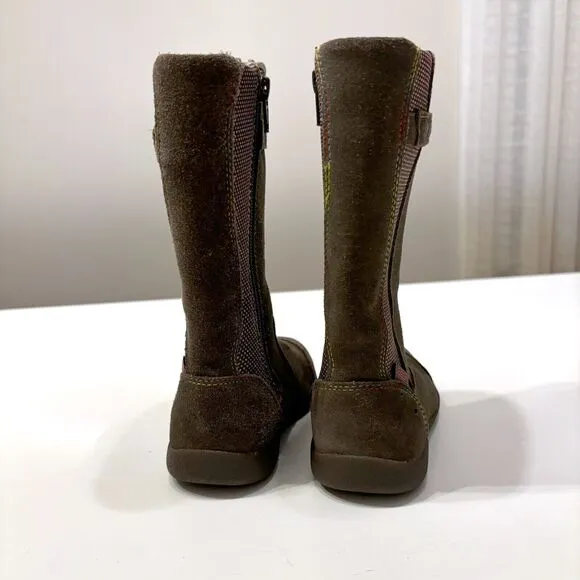 Kid's KEEN Punky‎ Brown Leather Suede Tall Boots US Size 9