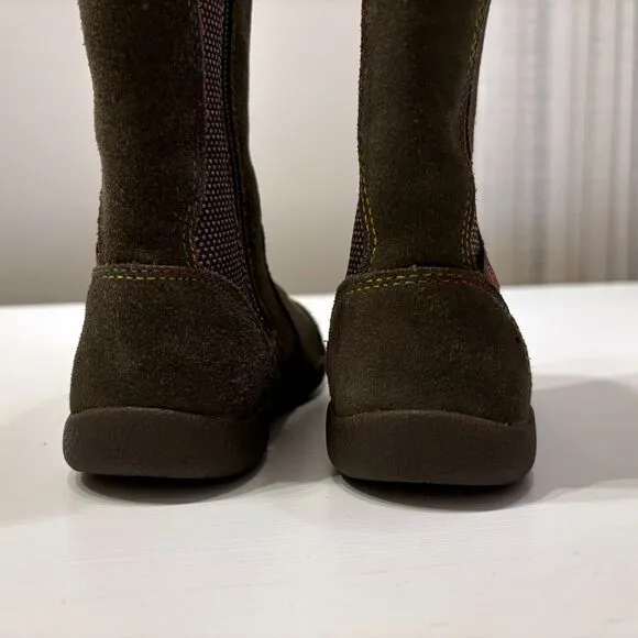 Kid's KEEN Punky‎ Brown Leather Suede Tall Boots US Size 9
