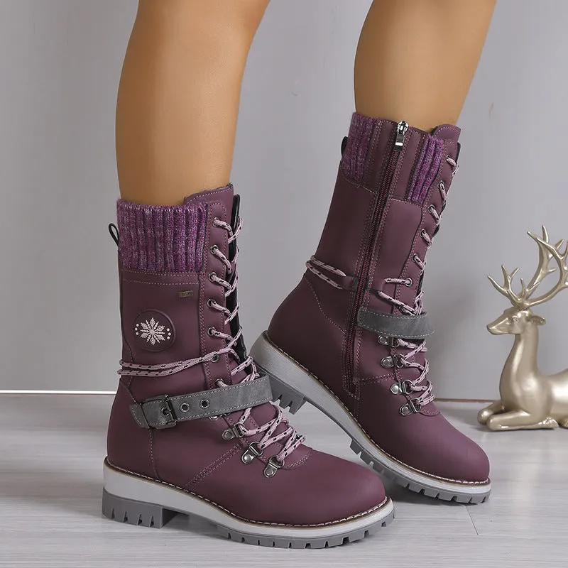 Knitsglide | Winter boots in knitting design for cold days