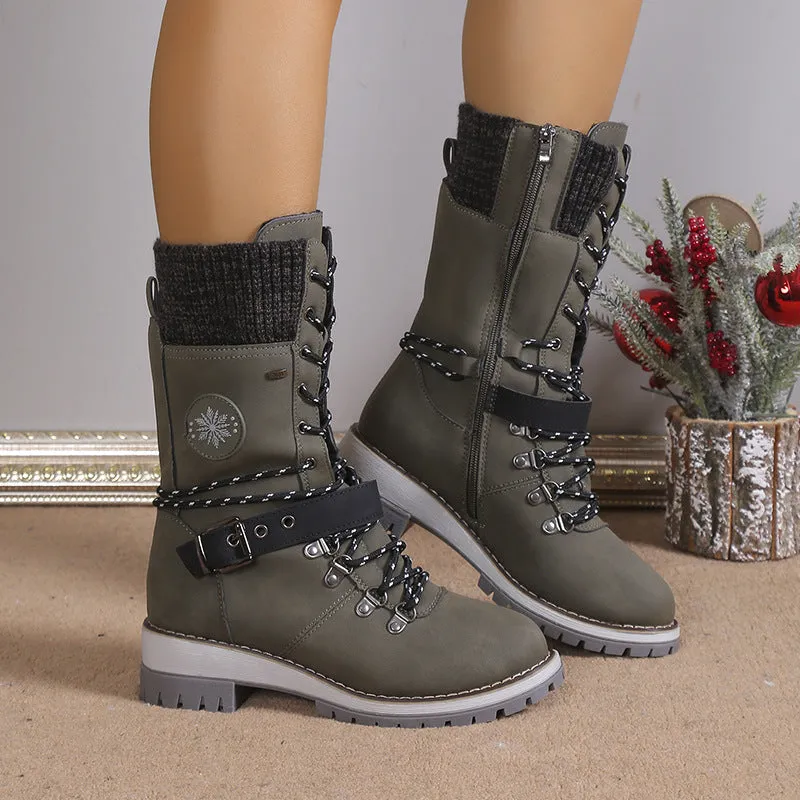 Knitsglide | Winter boots in knitting design for cold days