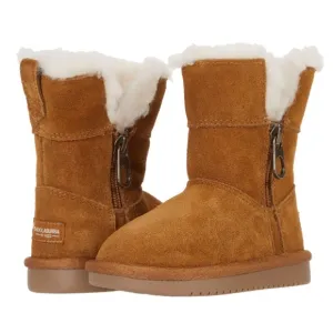 Koolaburra by UGG Aribel Little Girls Short Winter Boots Chestnut Brown Size 3