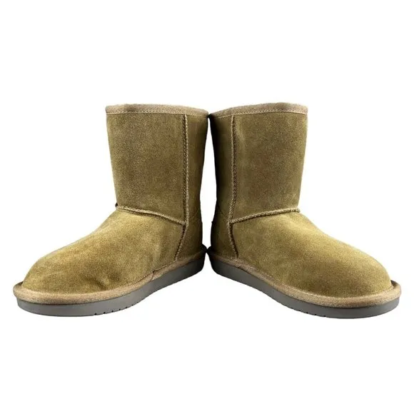 Koolaburra by UGG Girl's Victoria Short Chestnut Brown Suede Bow Boots Size 13