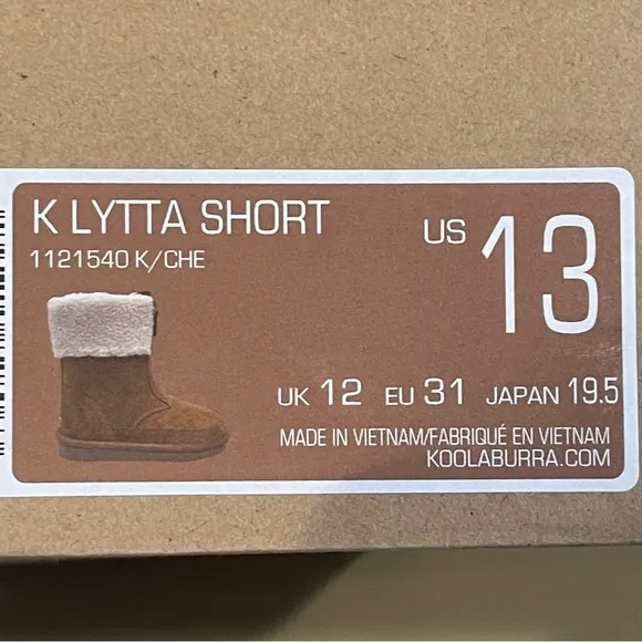 KOOLABURRA By UGG Size 13 Girls LYTTA Short boots New
