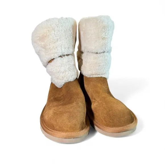Koolaburra by UGG Women's Chestnut Dezi Short Booties Suede Boots Size 8