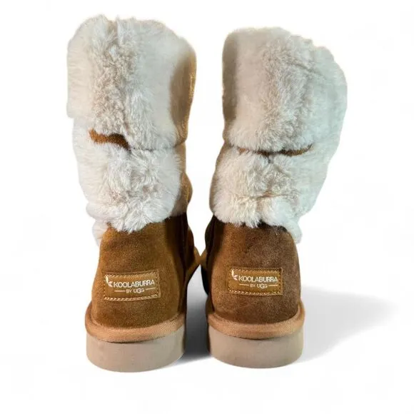 Koolaburra by UGG Women's Chestnut Dezi Short Booties Suede Boots Size 8