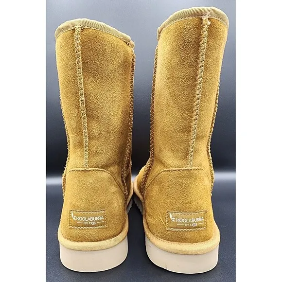Koolaburra by UGG Womens Sz 10 Chestnut 1017090 Koola Short Suede Boots Pre Ownd