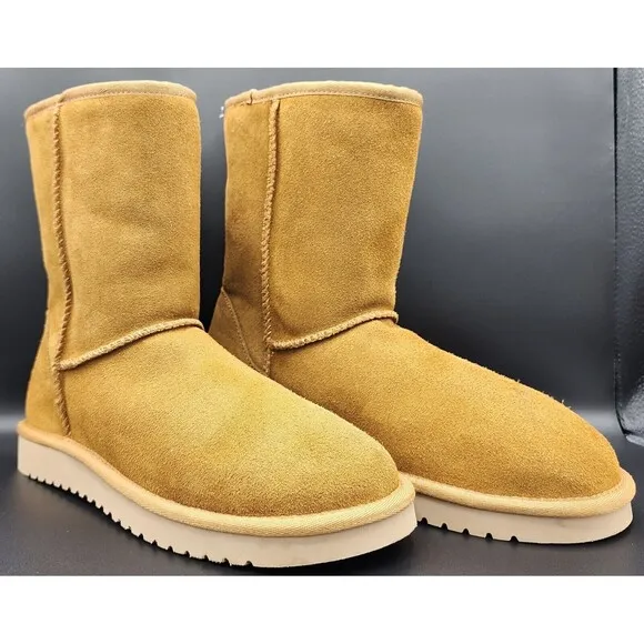 Koolaburra by UGG Womens Sz 10 Chestnut 1017090 Koola Short Suede Boots Pre Ownd