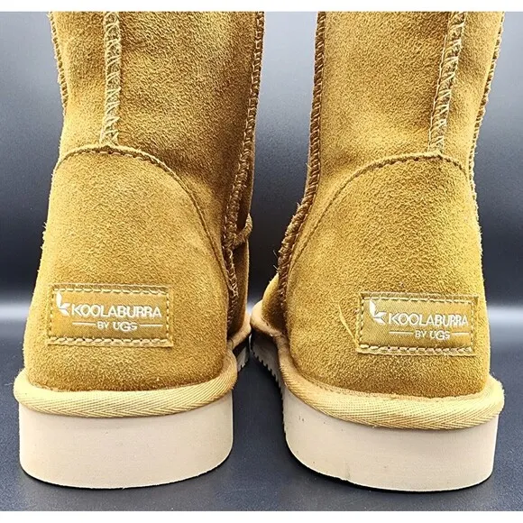 Koolaburra by UGG Womens Sz 10 Chestnut 1017090 Koola Short Suede Boots Pre Ownd