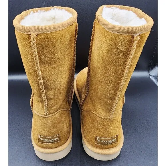 Koolaburra by UGG Womens Sz 10 Chestnut 1017090 Koola Short Suede Boots Pre Ownd