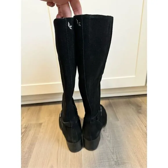 Koolaburra UGG Madeley Tall Black Suede Boots, Women’s 7 Size Zip