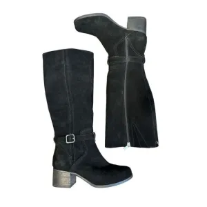 Koolaburra UGG Madeley Tall Black Suede Boots, Women’s 7 Size Zip