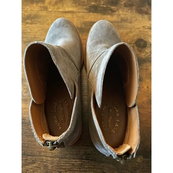 Kork-Ease® Ryder Short Ankle Boots in Gray Size 6.5/ excellent