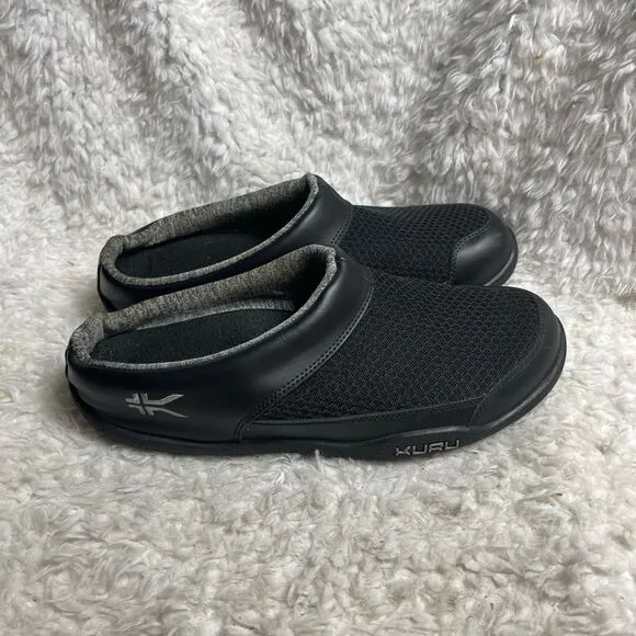 Kuru Draft Plantar Fasciitis Mens Black Comfort Walking Mules Sandals SZ11