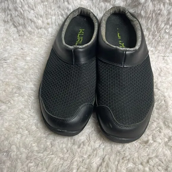 Kuru Draft Plantar Fasciitis Mens Black Comfort Walking Mules Sandals SZ11