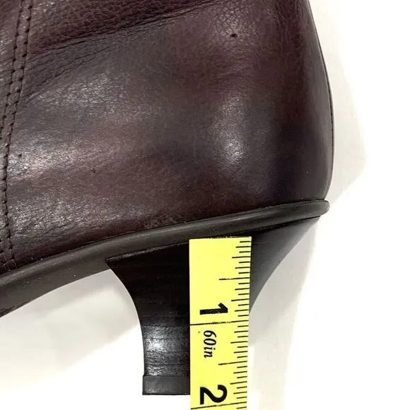 LA CANADIENNE Low Heel Tall Leather Boots