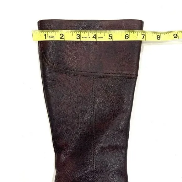 LA CANADIENNE Low Heel Tall Leather Boots