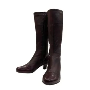 LA CANADIENNE Low Heel Tall Leather Boots