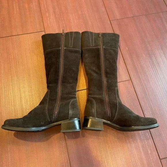 La Canadienne tall suede riding boot