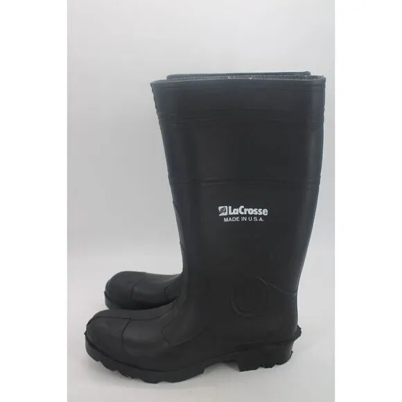 Lacrosse  Tall  Black  Rubber Boots  Fishing Muck Waterproof USA  Size Mens 10
