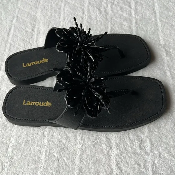 Larroude Hibiscus Sandals