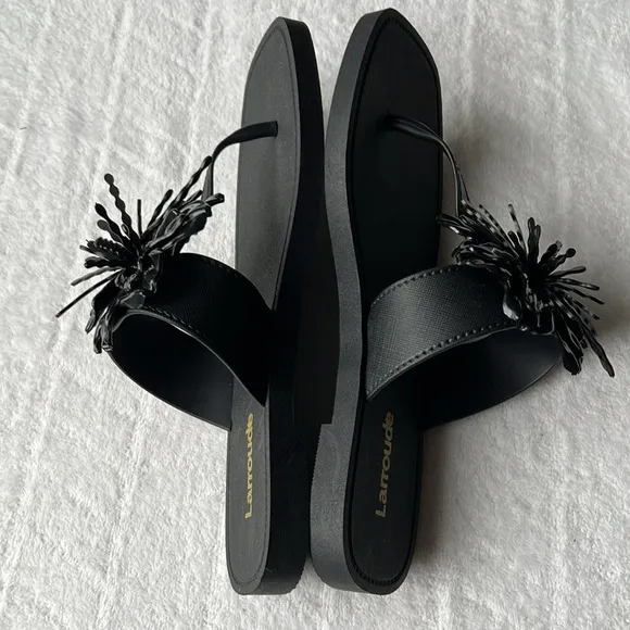 Larroude Hibiscus Sandals
