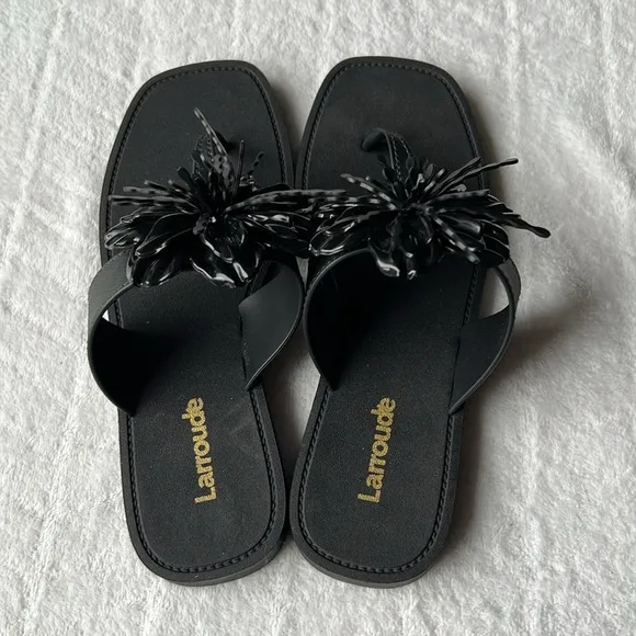 Larroude Hibiscus Sandals